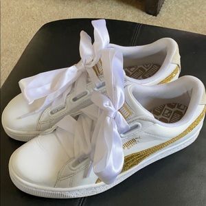 Puma Trainers with Ribbon Laces, Women’s Size 9